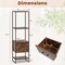 Costway 5-Tier Bookshelf with 4 Open Shelves Storage Drawer Modern Book Storage Organizer Brown/White